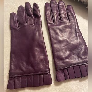 Portolano Purple leather gloves